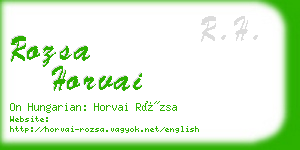 rozsa horvai business card